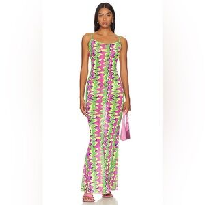 GONZA REVOLVE Strappy Sheer Maxi Dress XS Roatan